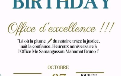 5 ans déjà l&rsquo;Office SAMANGASSOU MAHAMAT Bruno